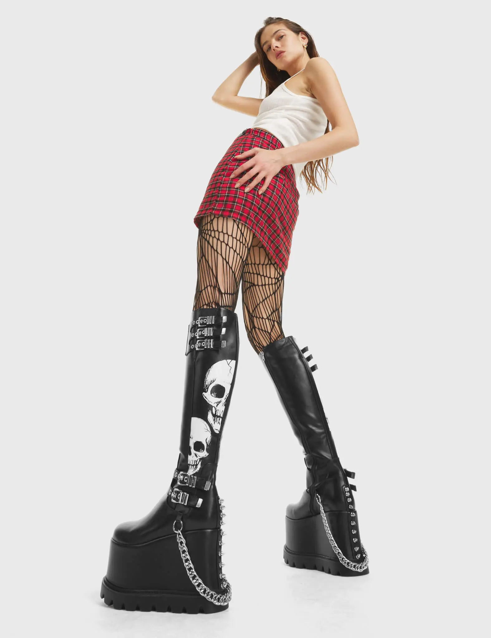 A Cut Above Chunky Platform Knee High Boots - Image 3