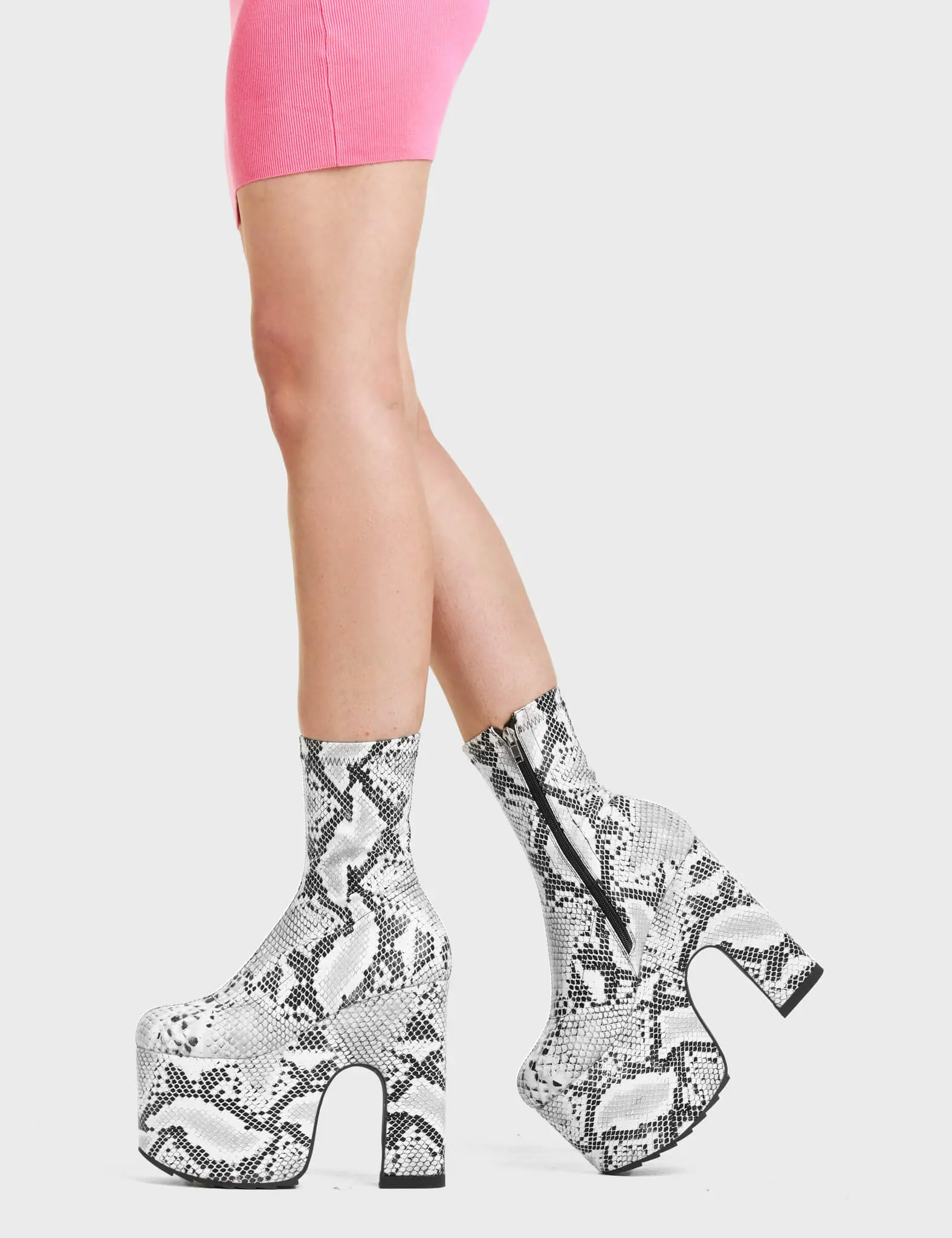 Above Snakes Chunky Platform Ankle Boots - Image 3