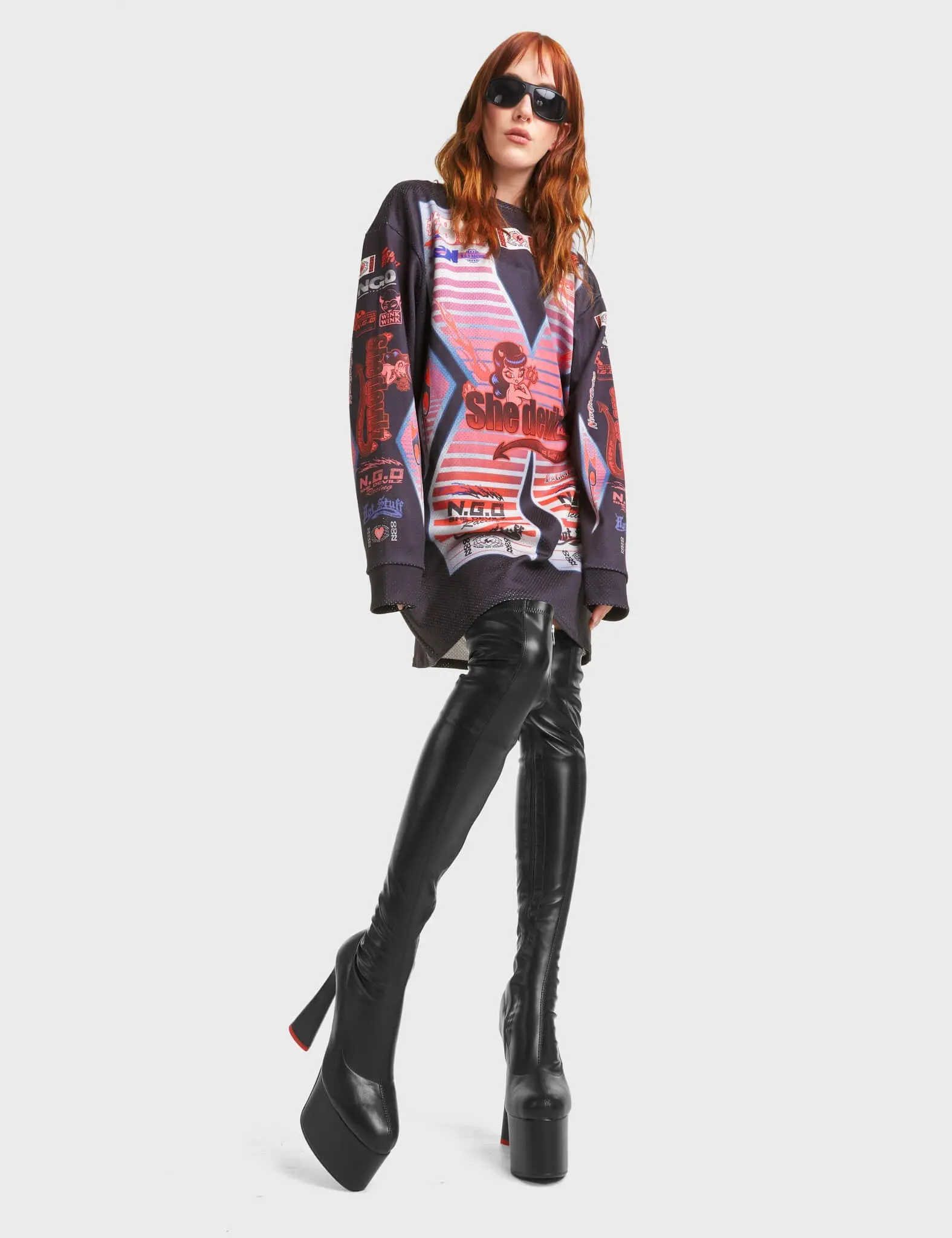 Answer Platform Thigh High Boots - Image 2