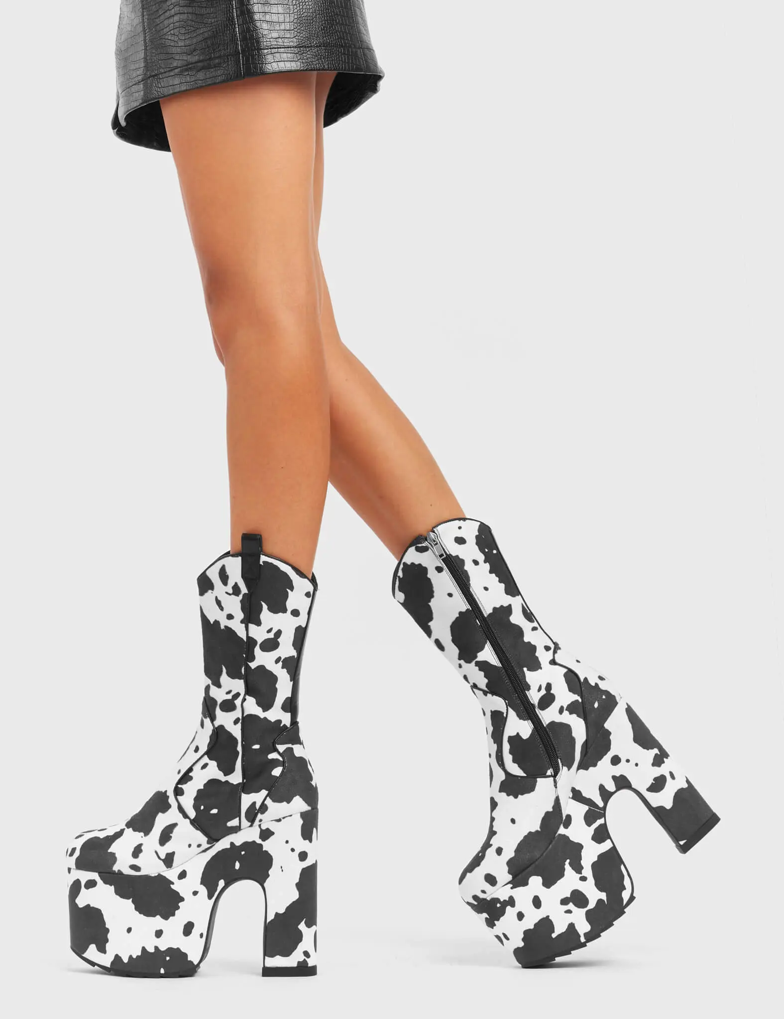Cowbell Chunky Platform Calf Boot - Image 3