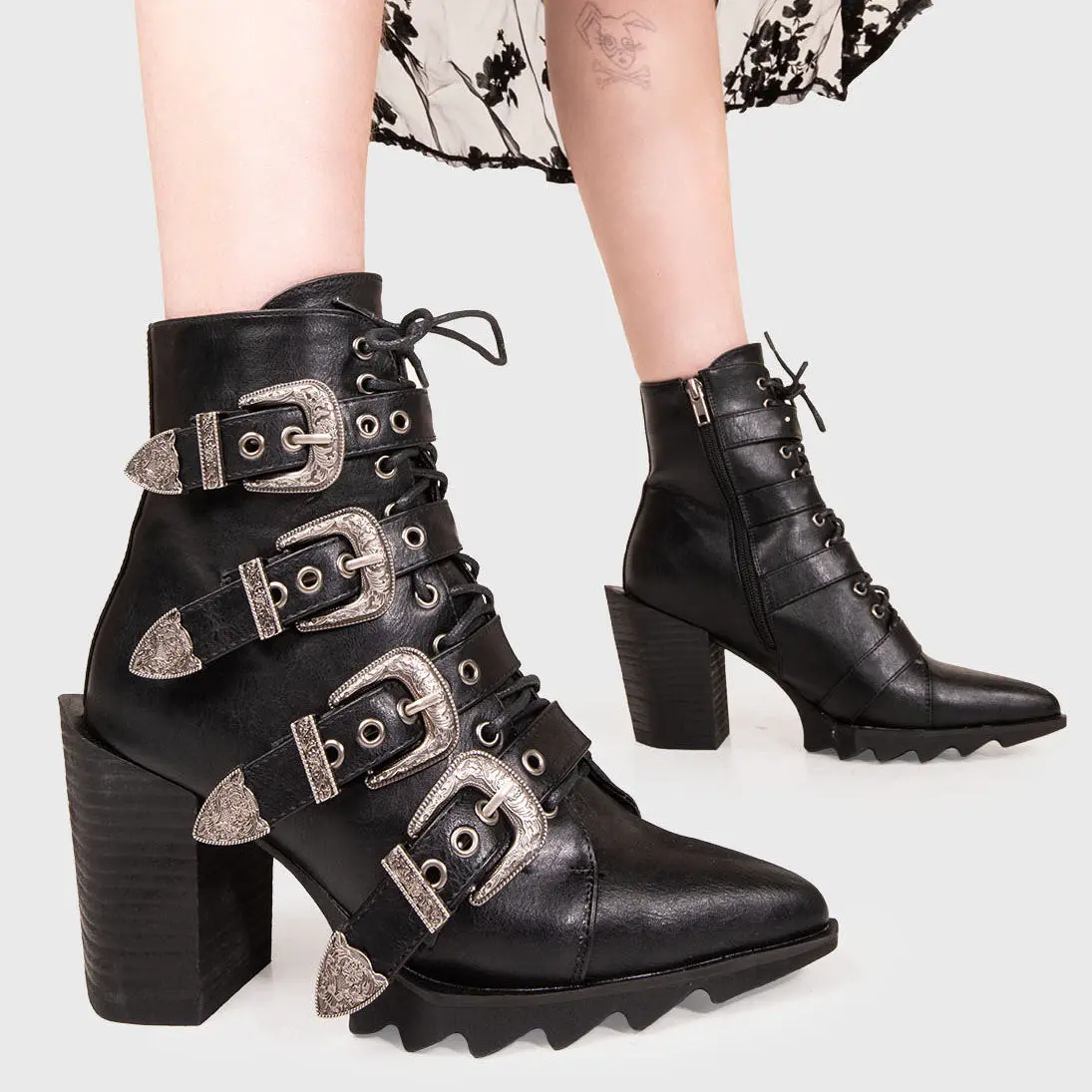 Don't Even Western Ankle Boots - Image 5