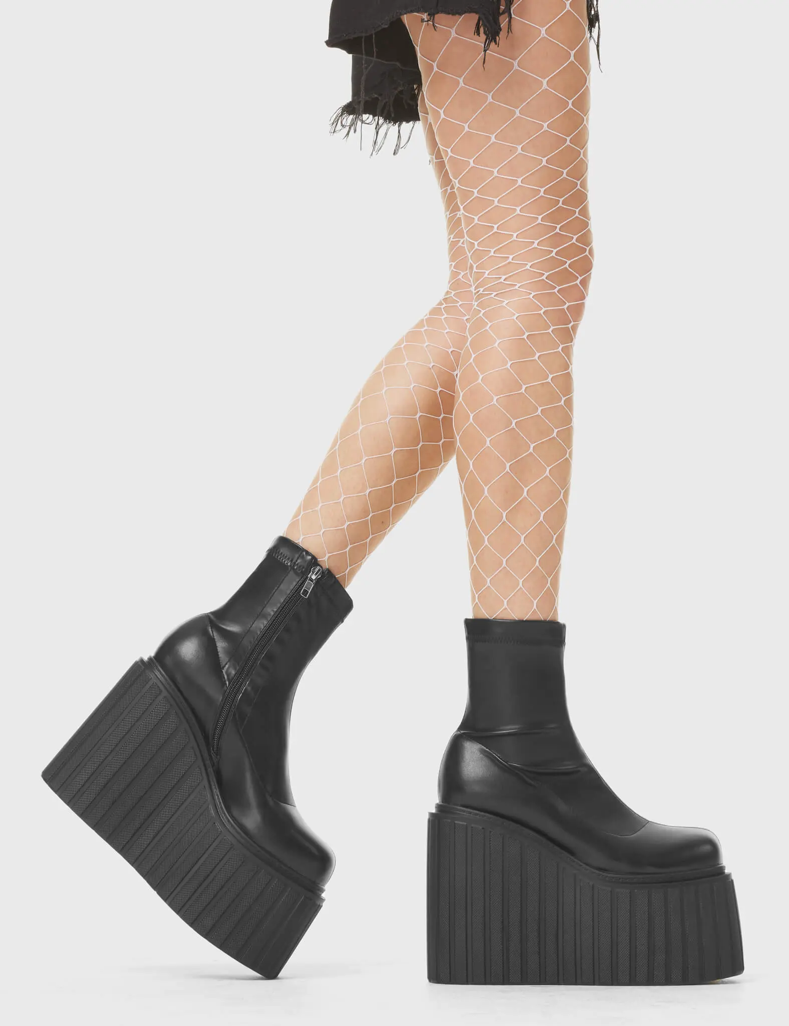 Down To Earth Chunky Platform Creeper Ankle Boots - Image 4