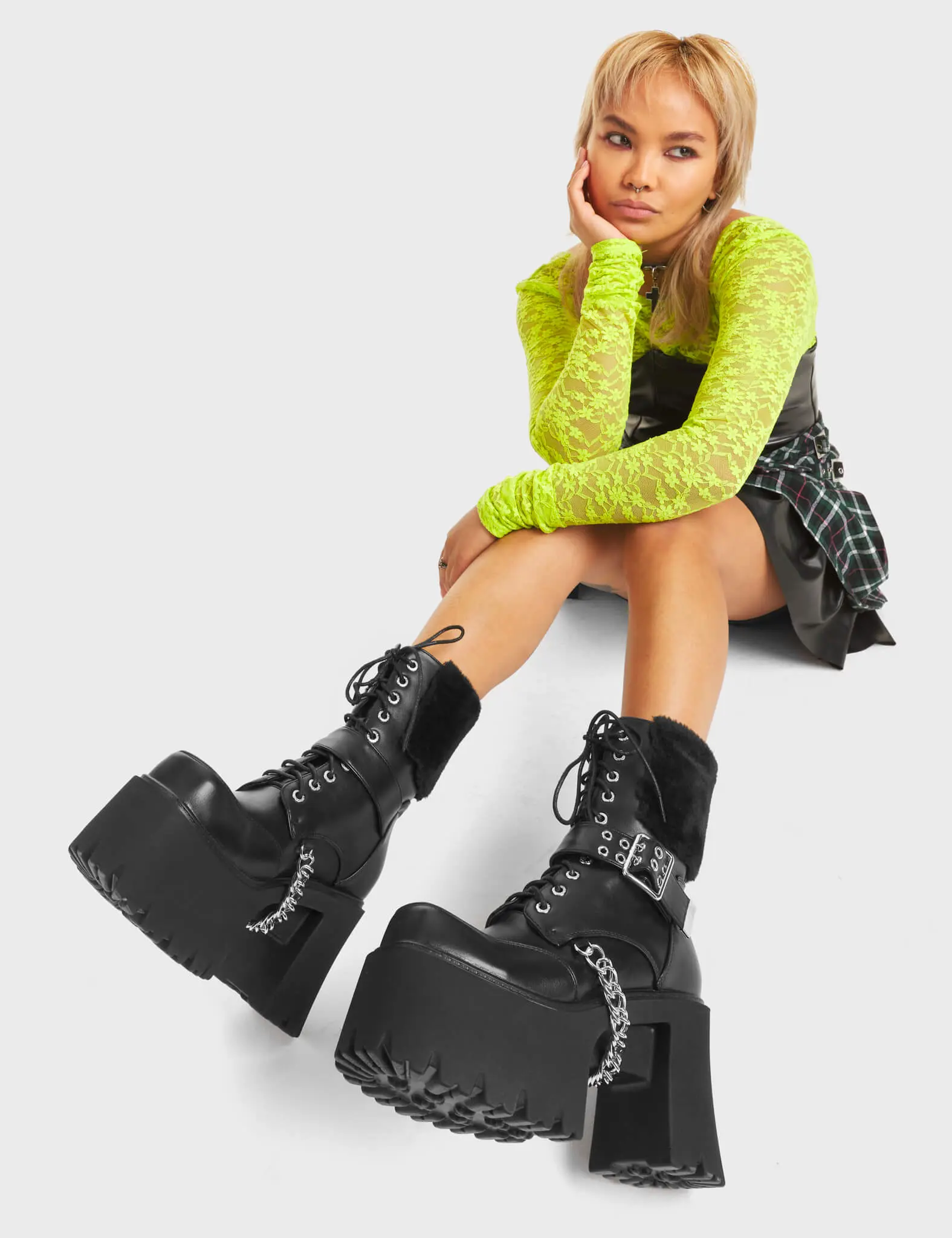Accelerate Chunky Platform Ankle Boots - Image 3