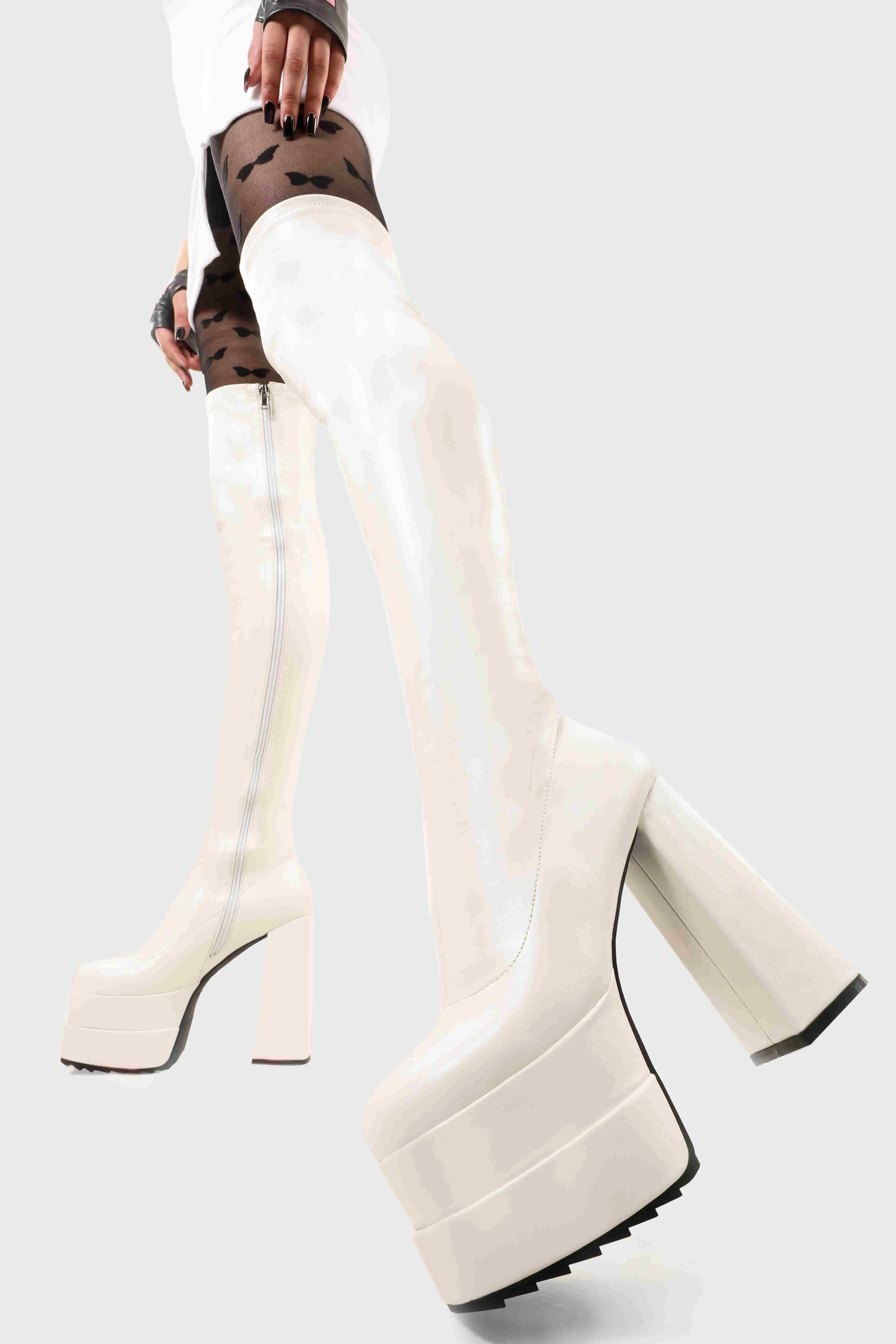 Fantasies Platform Thigh High Boots - Image 2