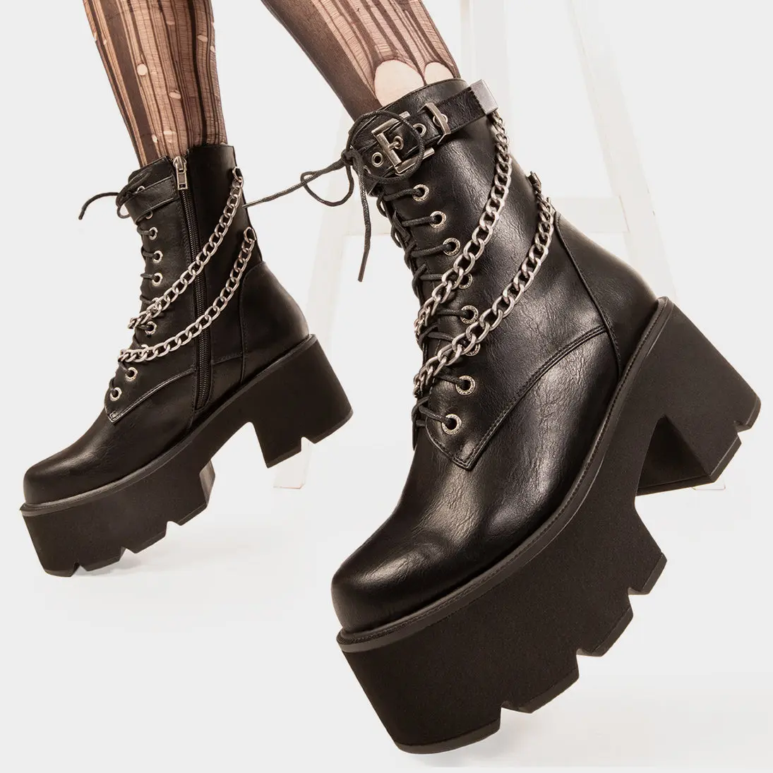 Flip The Switch Chunky Platform Boots - Image 4