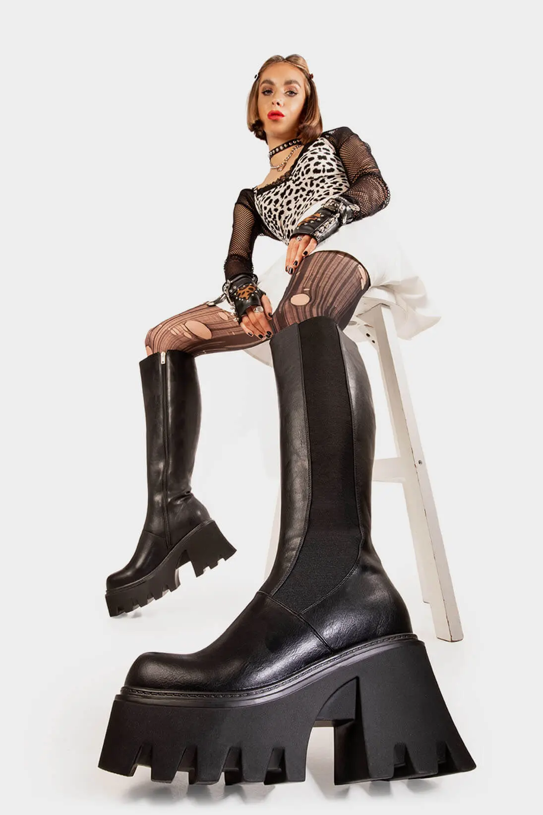 For You Chunky Platform Knee High Boots - Image 2