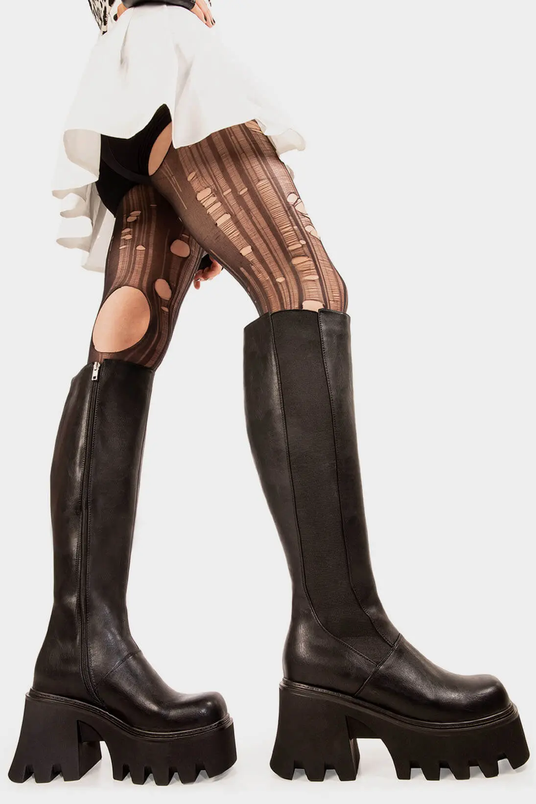 For You Chunky Platform Knee High Boots - Image 3