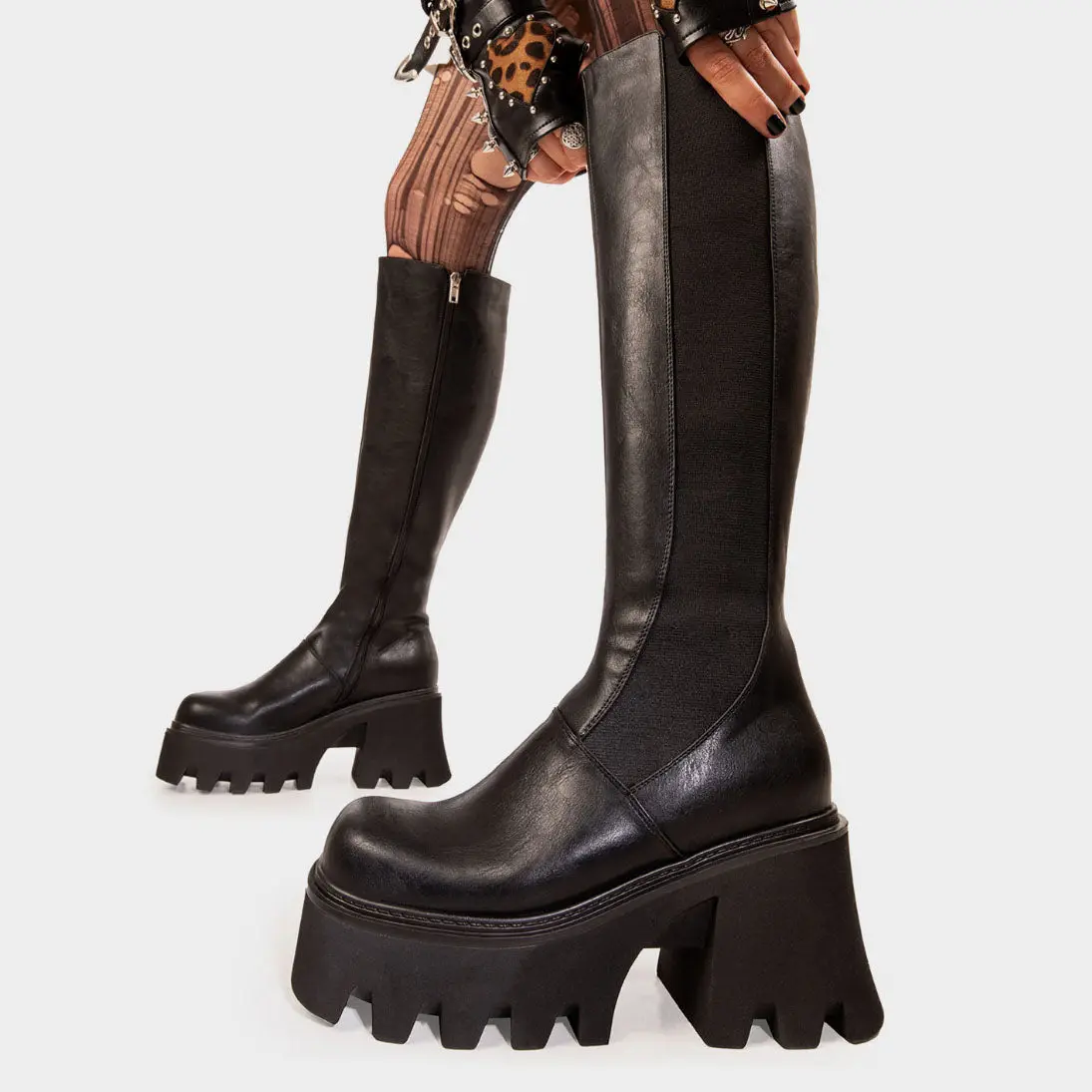 For You Chunky Platform Knee High Boots - Image 4