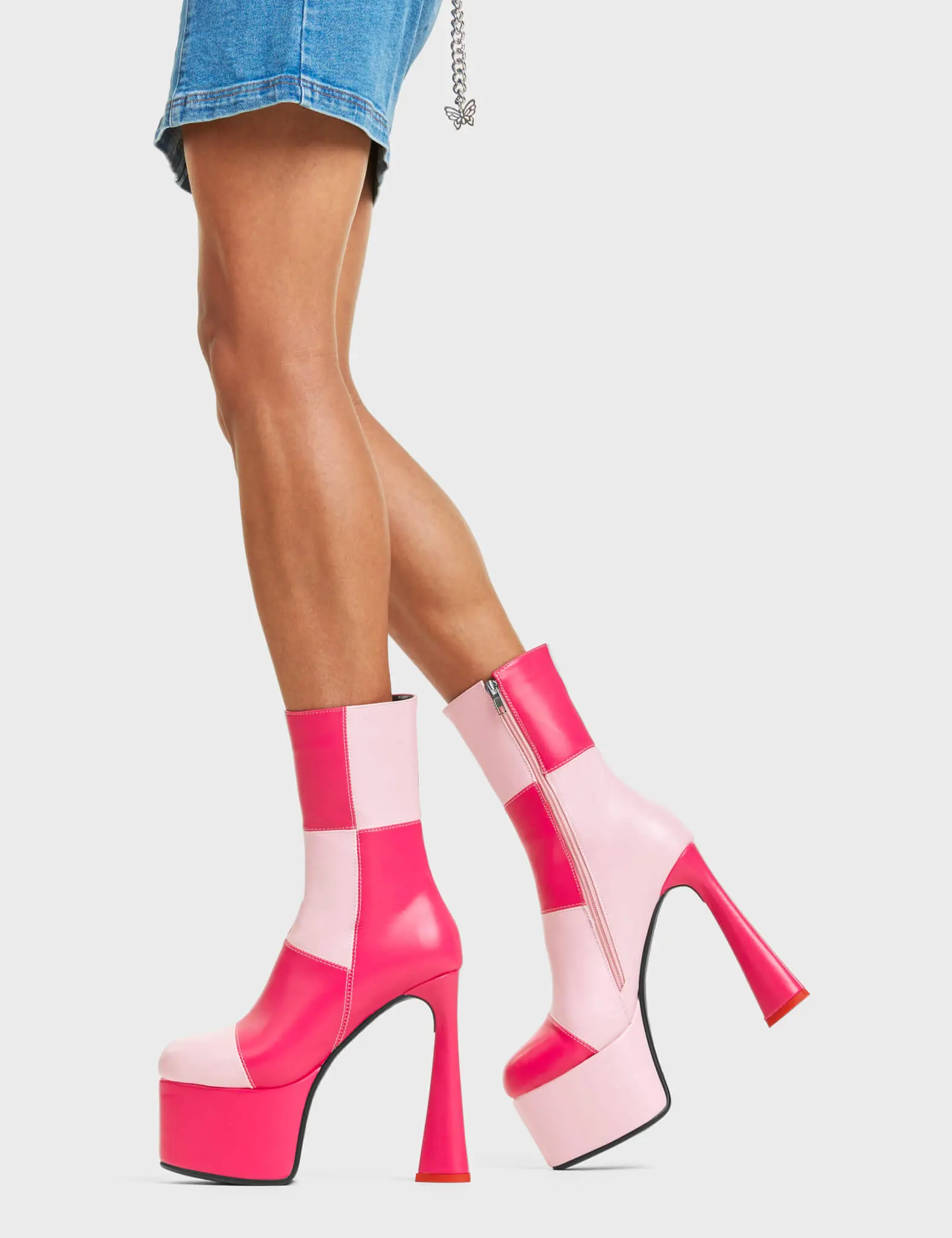 Fuchsia City Platform Ankle Boots - Image 2