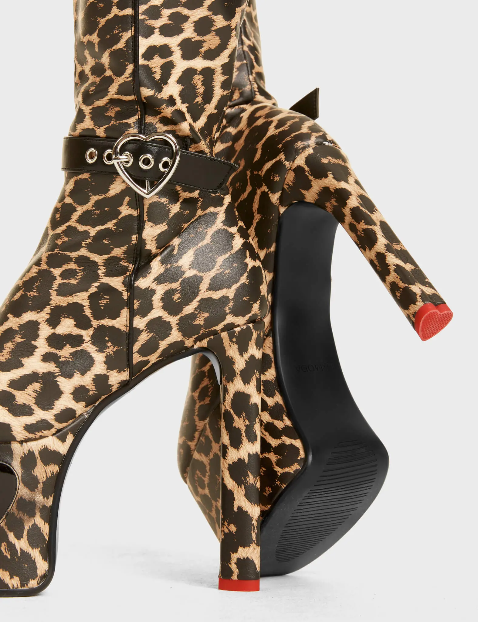 Fuzzy Platform Knee High Boots - Image 5