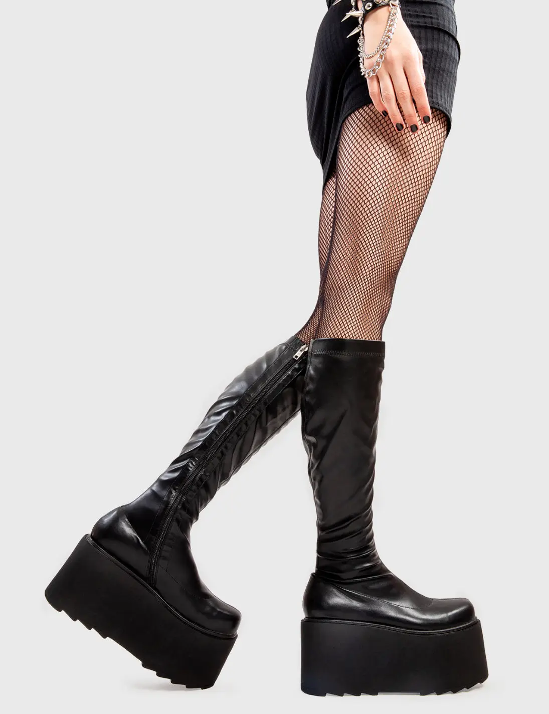 FYI Chunky Platform Knee High Boots - Image 3