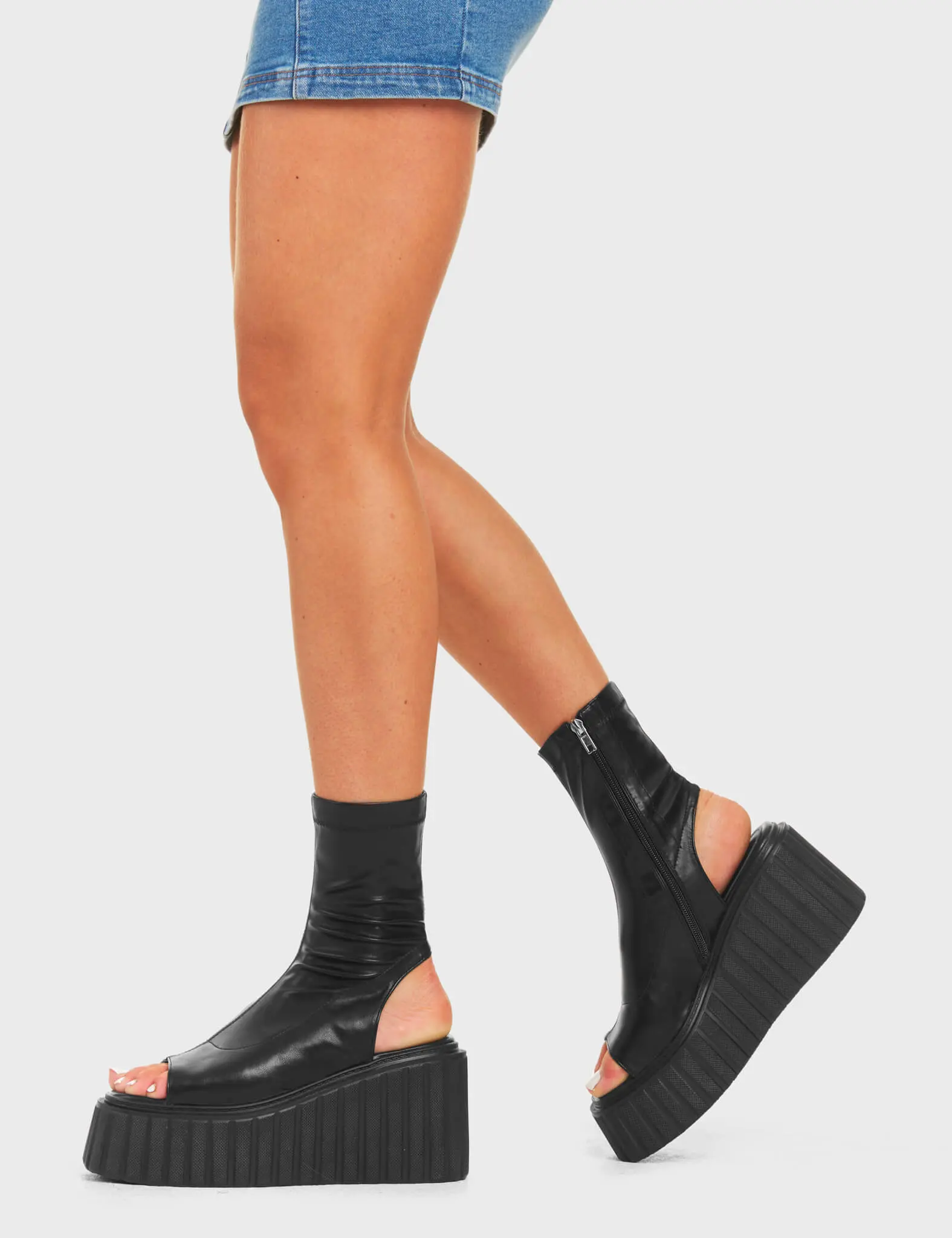Games Of Luck Chunky Platform Creeper Ankle Boots - Image 3