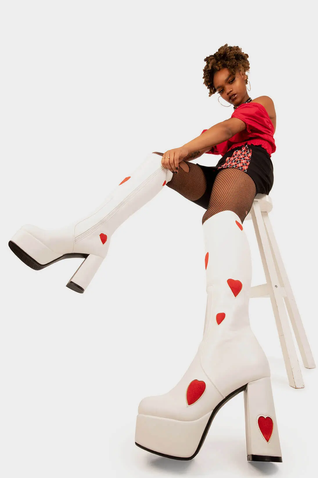 Jam Tarts Platform Knee High Boots - Image 2