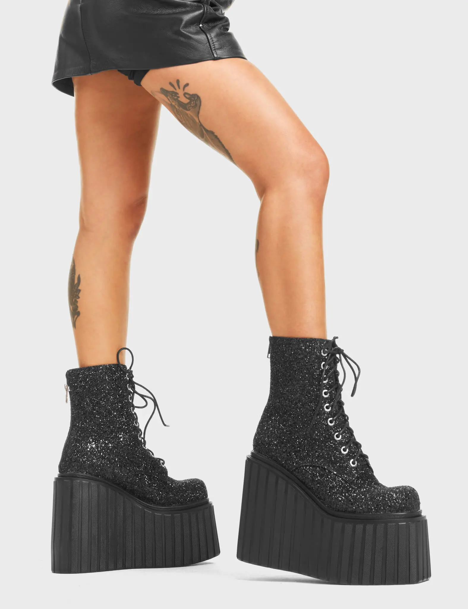 Cross Roads Chunky Creeper Platform Ankle Boots - Image 2