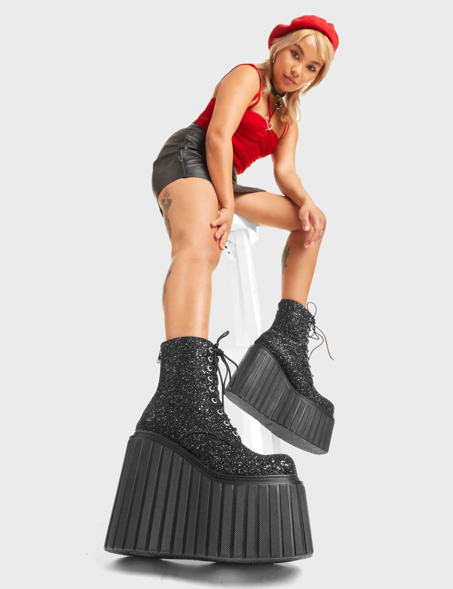 Cross Roads Chunky Creeper Platform Ankle Boots - Image 3