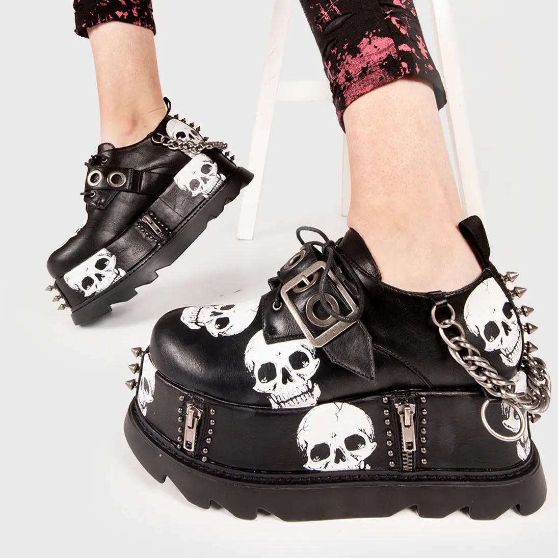 Maniac Chunky Platform Wedge Shoes - Image 6