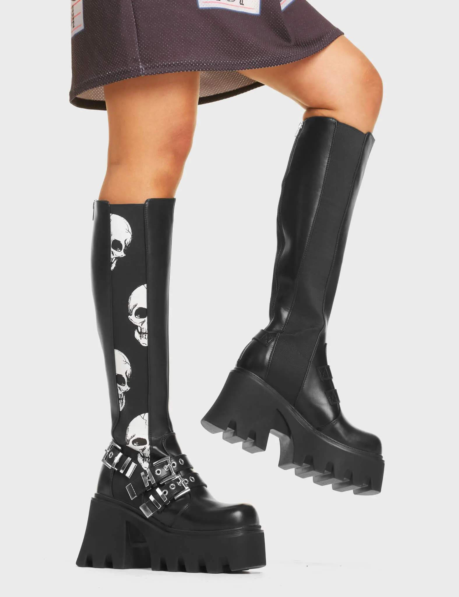 Mayhem Chunky Platform Knee High Boots - Image 2