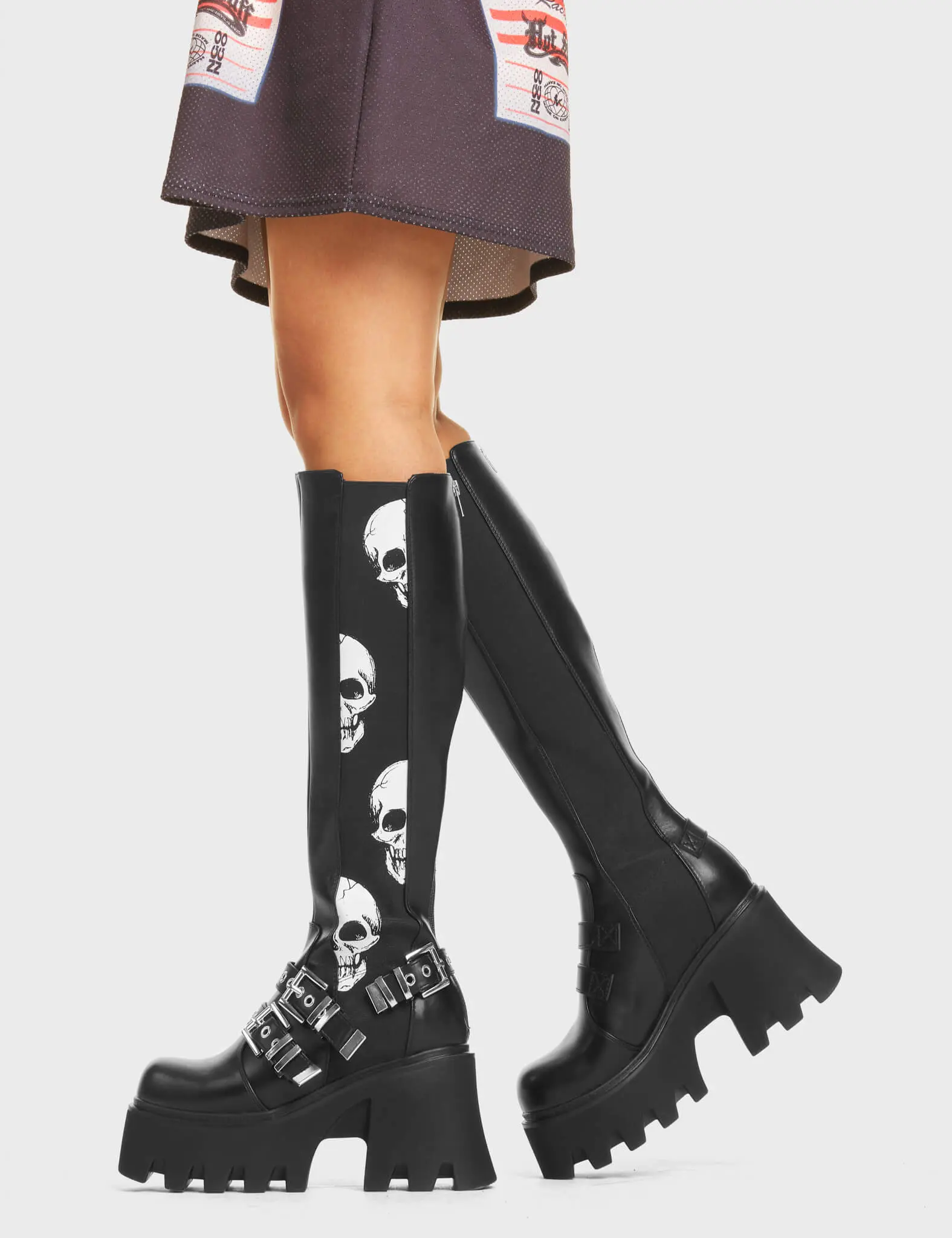 Mayhem Chunky Platform Knee High Boots - Image 4