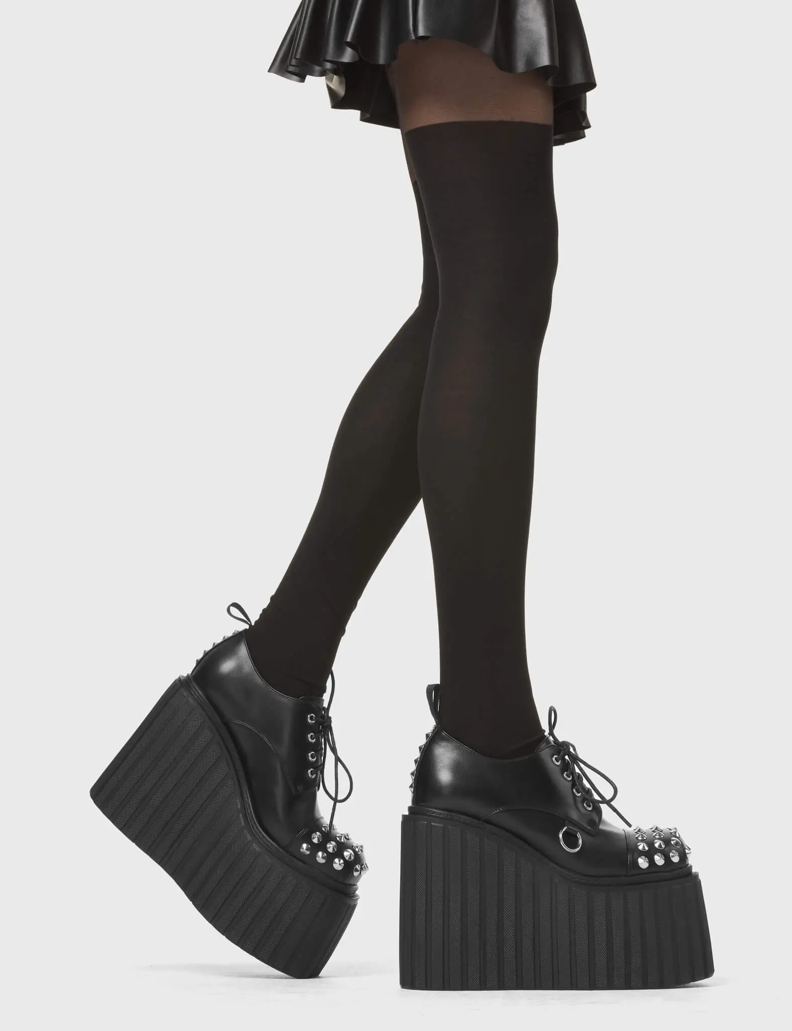 Quiet Down Chunky Platform Creeper Shoes - Image 5