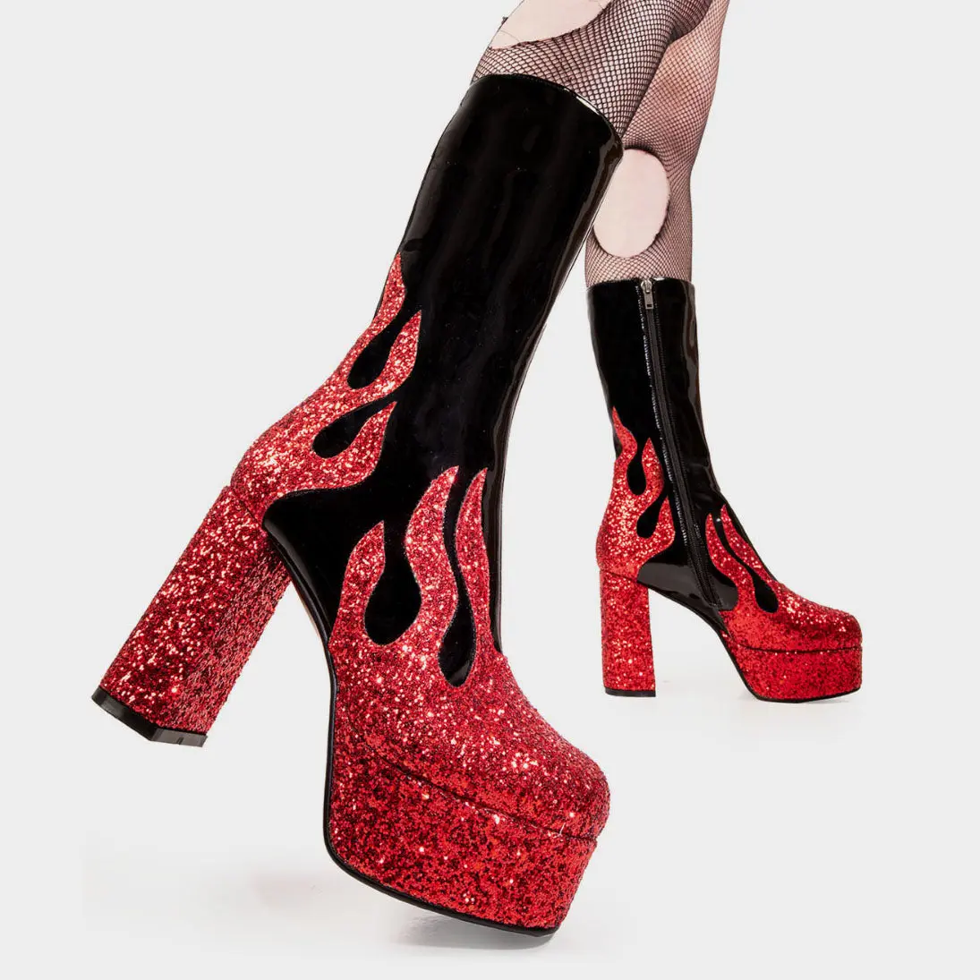 Miami Platform Calf Boots - Image 4