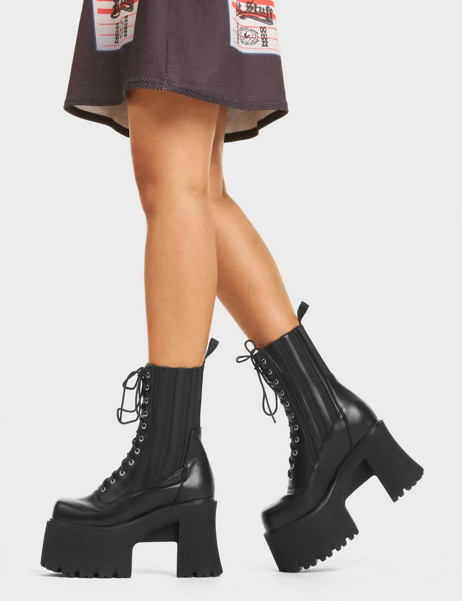 Mislead Me Chunky Platform Ankle Boots - Image 4