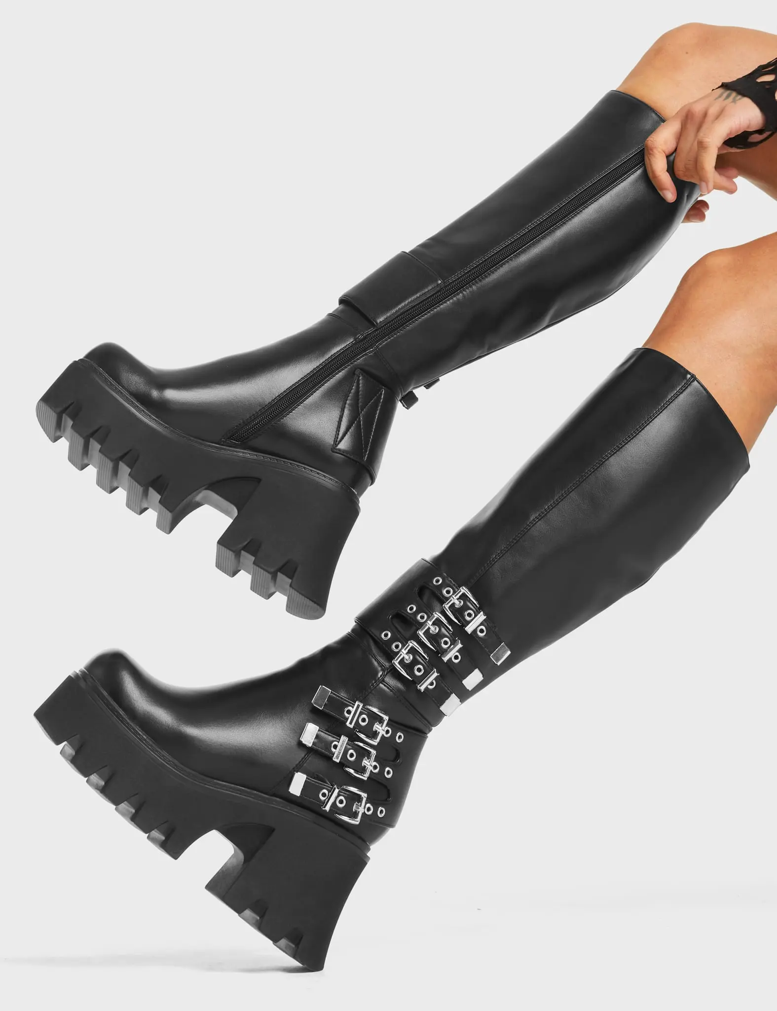 My Prince Chunky Platform Knee High Boots - Image 2