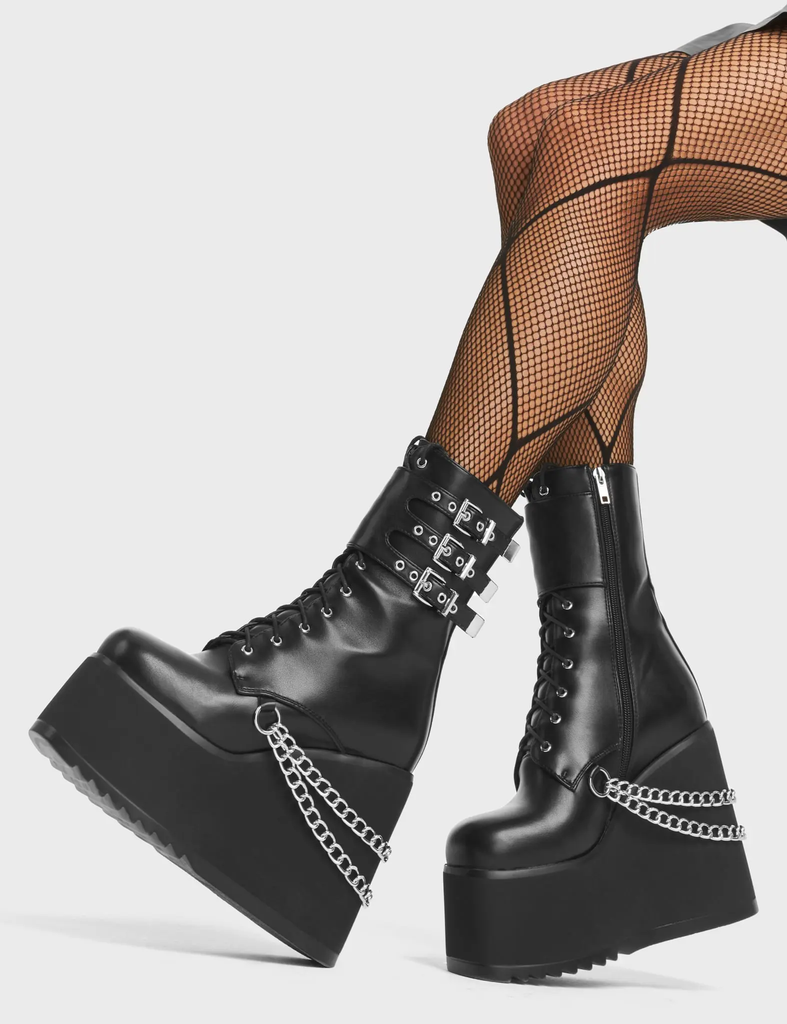 Dumb Love Chunky Platform Ankle Boots - Image 2