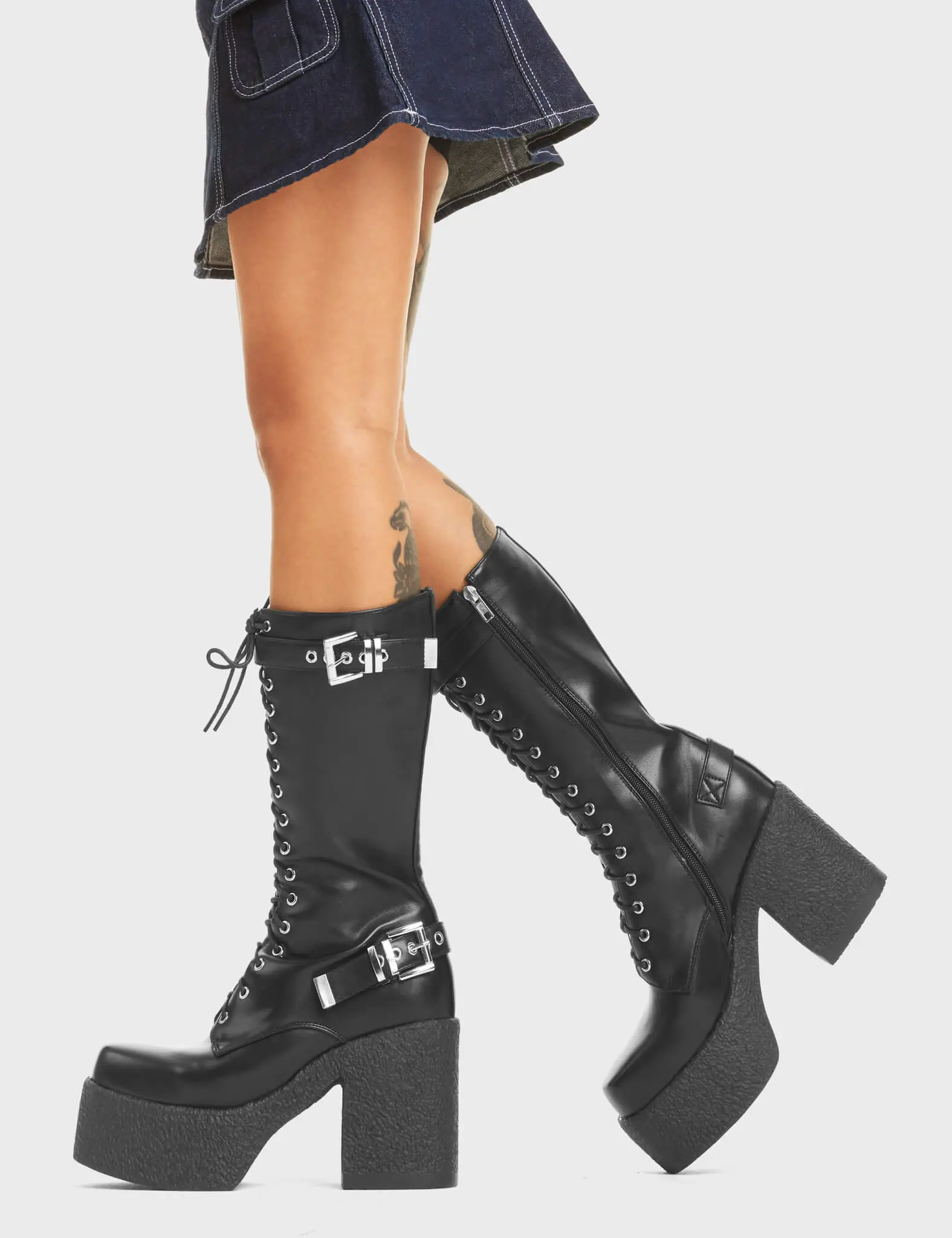 Let U Down Platform Calf Boots - Image 4