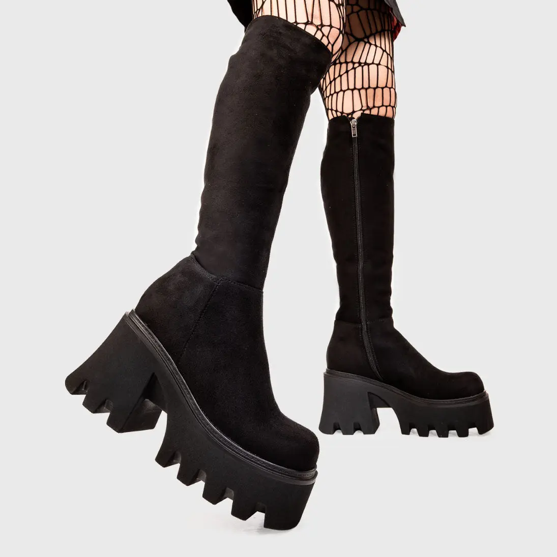 Ready Chunky Platform Knee High Boots - Image 4
