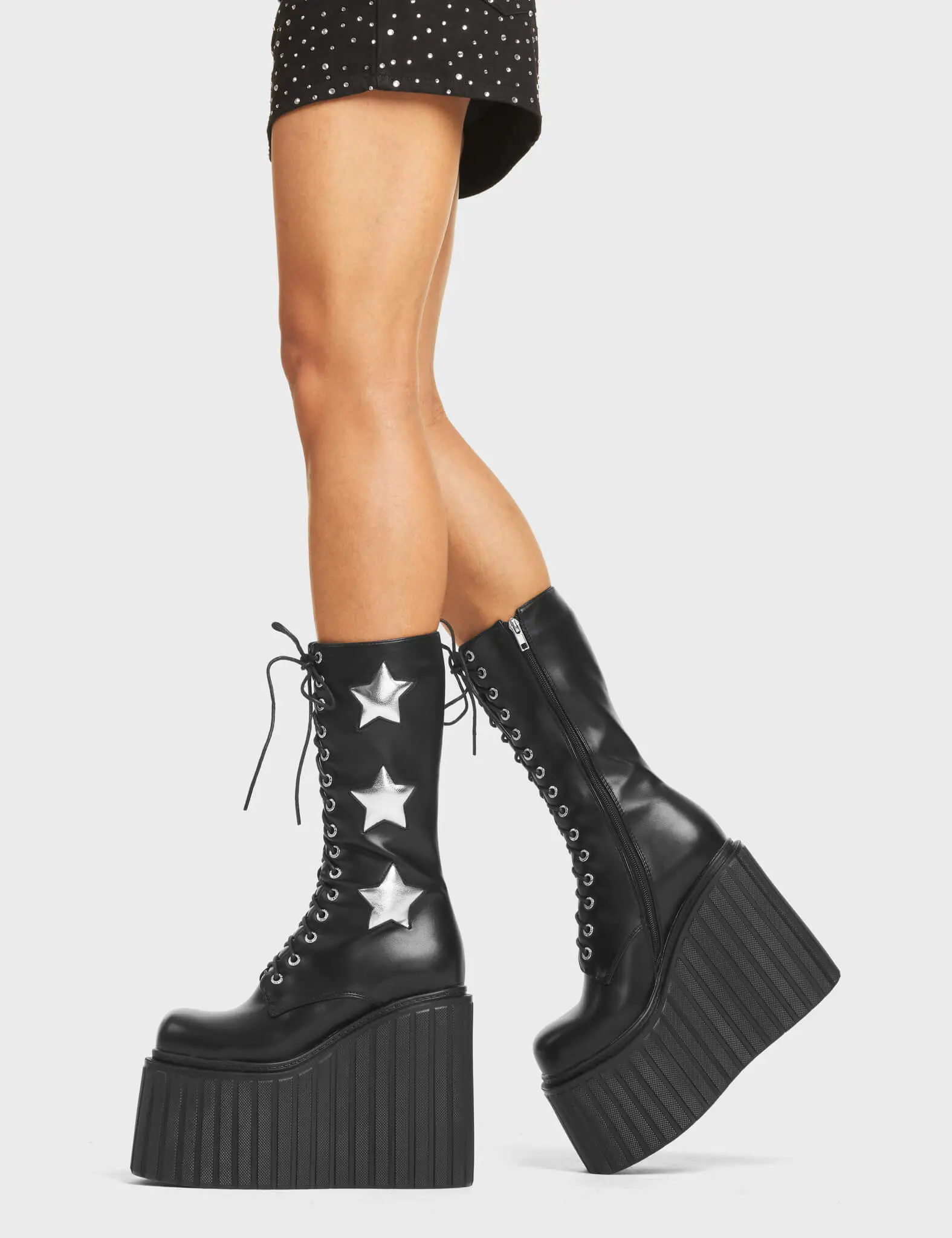 Can't Cope Chunky Creeper Calf Boots - Image 4
