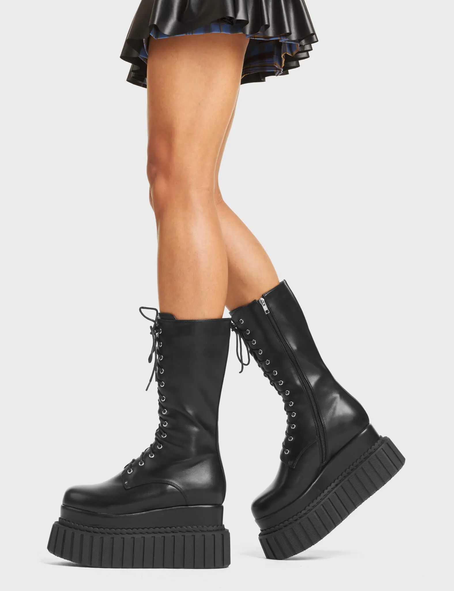 Rock Out Chunky Creeper Calf Boots - Image 4