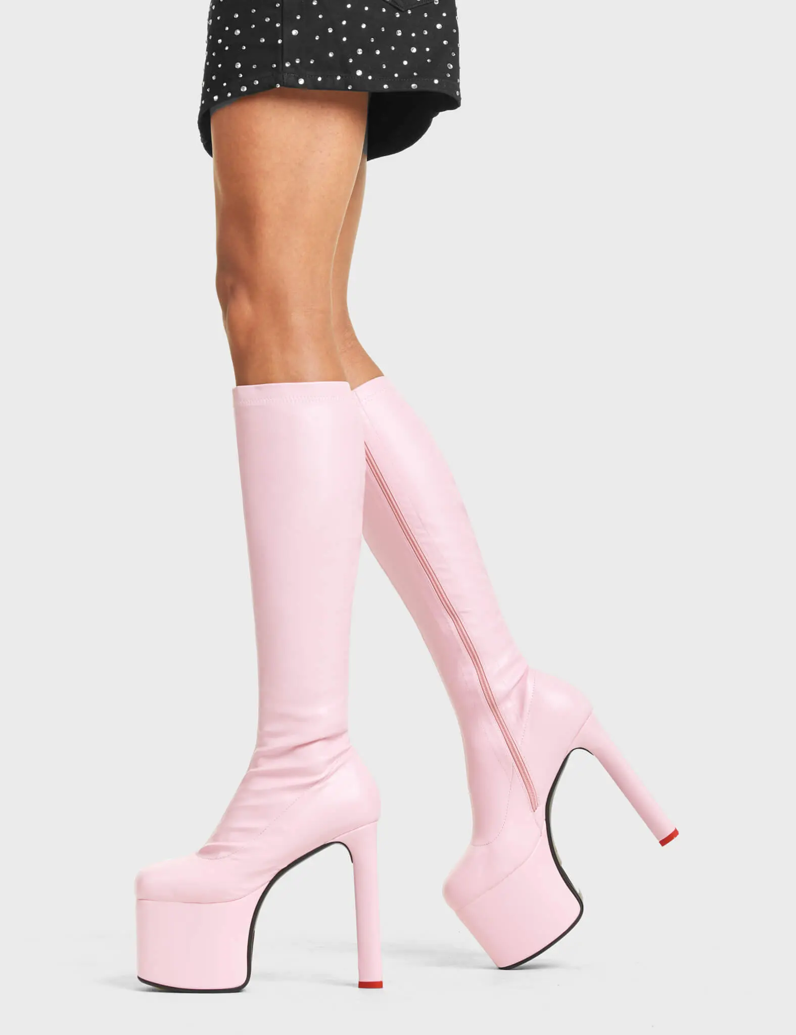 Rockstar Girlfriend Platform Knee High Boots - Image 3
