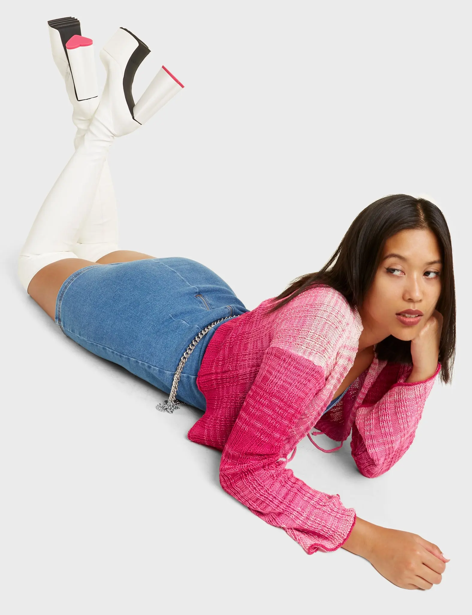 Separate Platform Thigh High Boots - Image 2