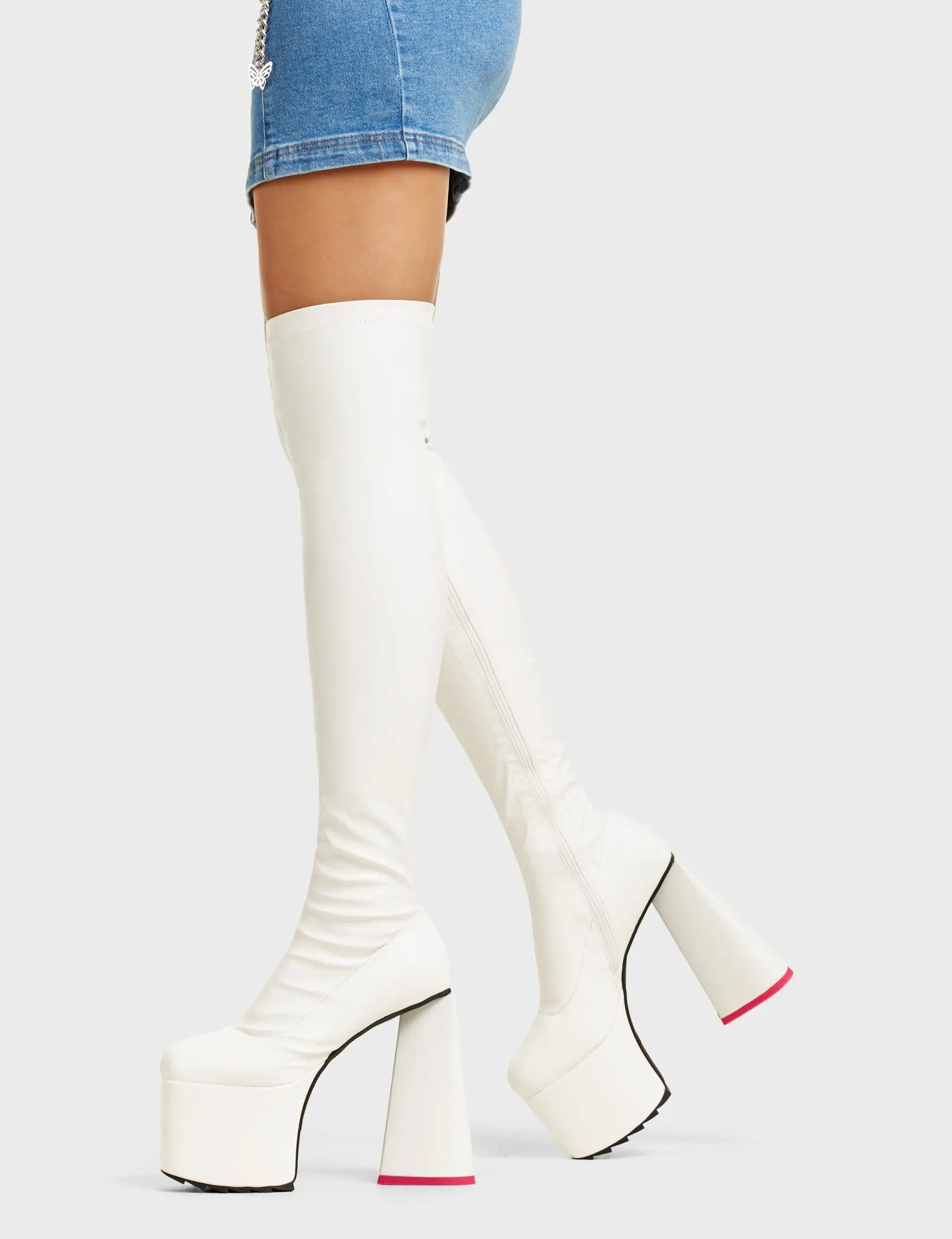 Separate Platform Thigh High Boots - Image 3