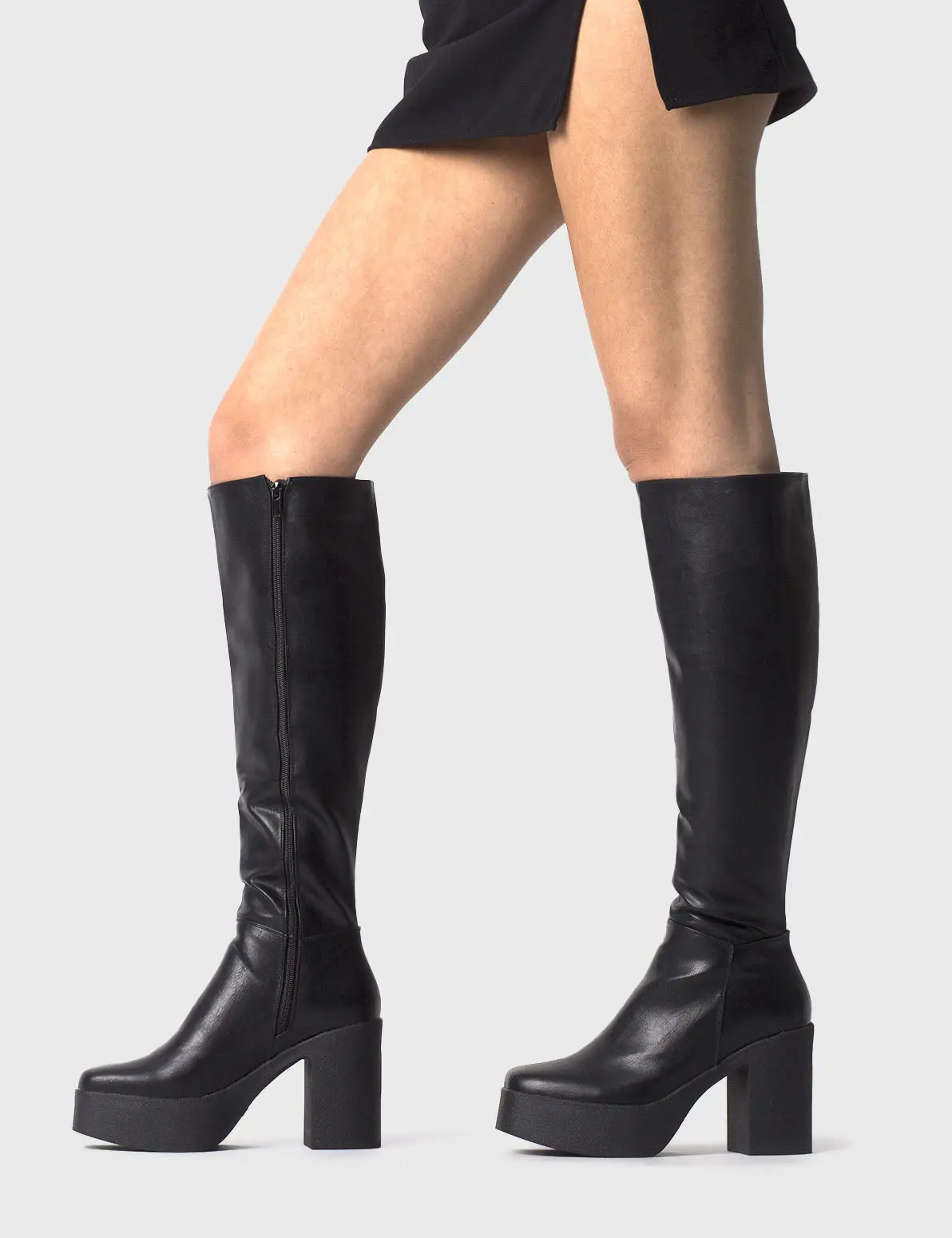 Slick Nicks Platform Knee High Boots - Image 4