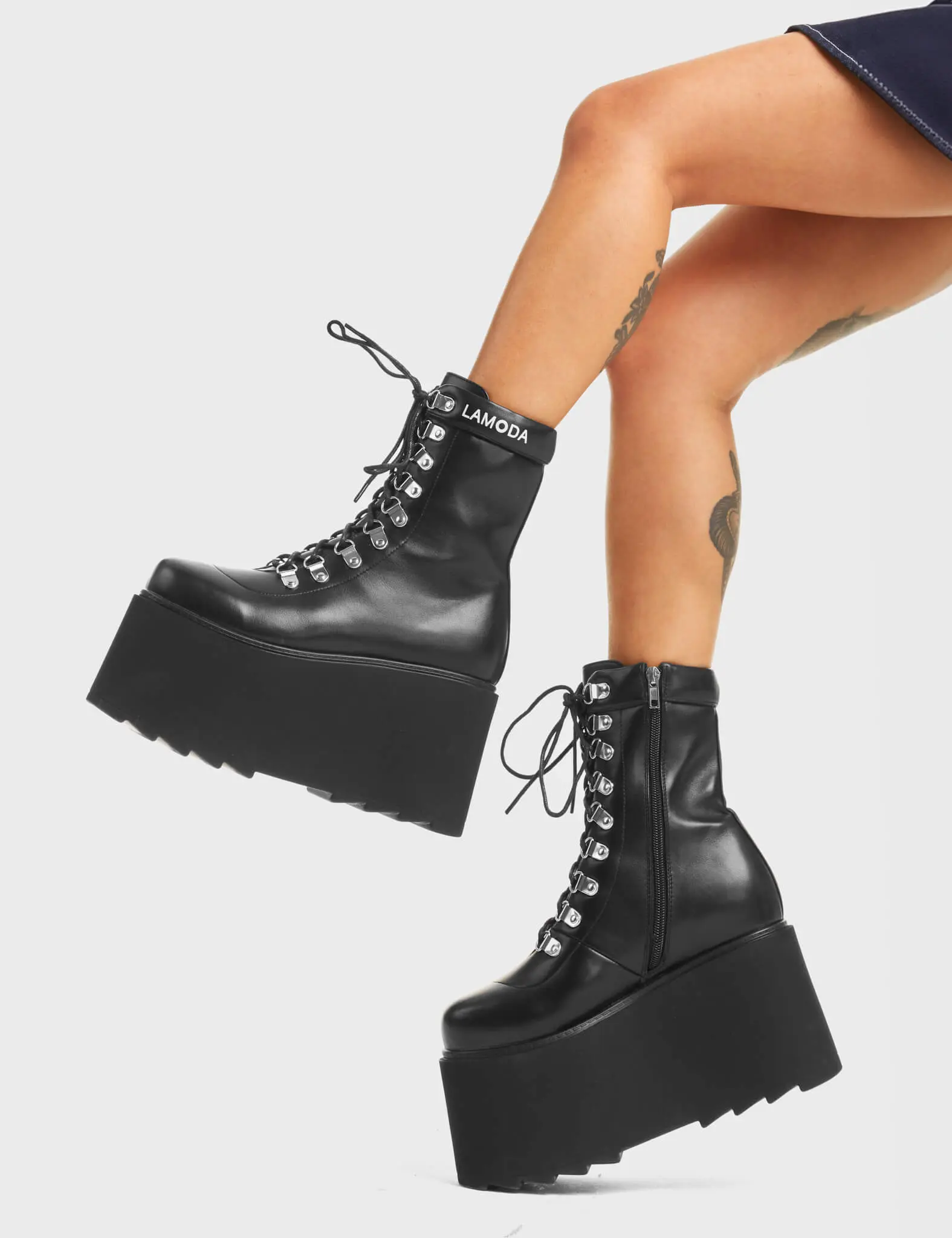 La Nuit Chunky Platform Ankle Boots - Image 2