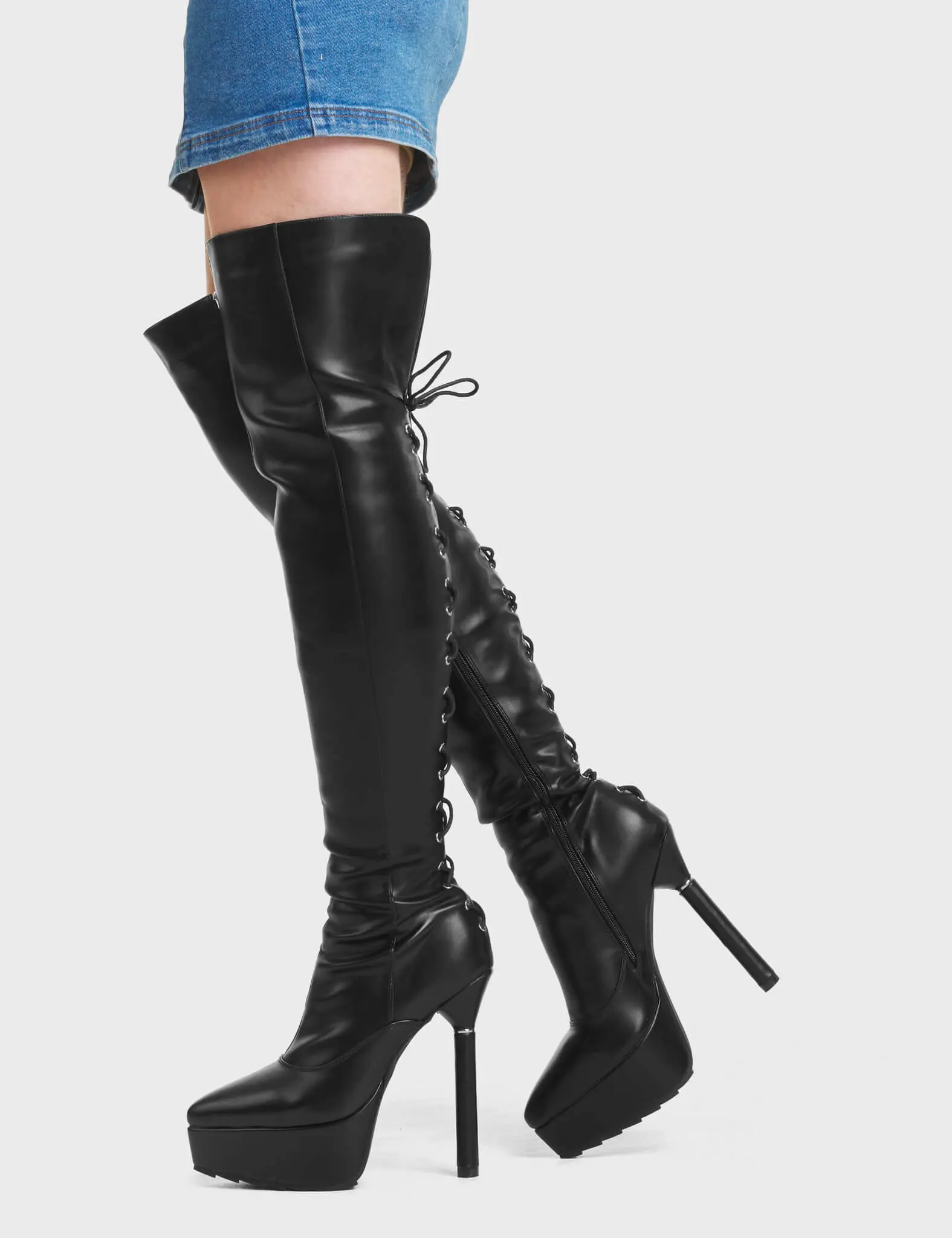 Transmit Platform Thigh High Boots - Image 3