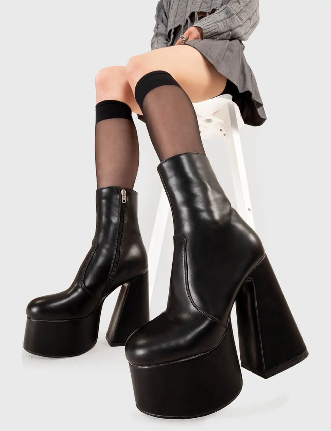 Under Cover Platform Ankle Boots